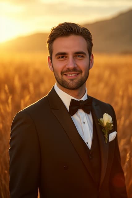 cérémonie de séance photo du marié de mariage IA